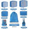 imageBAGAIL 8 Set Packing Cubes Luggage Packing Organizers for Travel Accessories Blush PinkLight Blue
