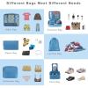 imageBAGAIL 8 Set Packing Cubes Luggage Packing Organizers for Travel Accessories Blush PinkLight Blue