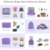 imageBAGAIL 8 Set Packing Cubes Luggage Packing Organizers for Travel Accessories Blush PinkLight Purple