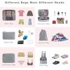 imageBAGAIL 8 Set Packing Cubes Luggage Packing Organizers for Travel Accessories Blush PinkPewter Color