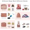 imageBAGAIL 8 Set Packing Cubes Luggage Packing Organizers for Travel Accessories Blush PinkPink Leopard