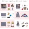 imageBAGAIL 8 Set Packing Cubes Luggage Packing Organizers for Travel Accessories Blush PinkRed Flamingo