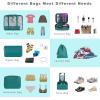 imageBAGAIL 8 Set Packing Cubes Luggage Packing Organizers for Travel Accessories Blush PinkTeal