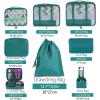 imageBAGAIL 8 Set Packing Cubes Luggage Packing Organizers for Travel Accessories Blush PinkTeal