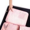 imageBAGAIL 8 Set Packing Cubes Luggage Packing Organizers for Travel Accessories Blush PinkWhite and Pink Stripe