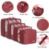 imageBAGAIL 8 Set Packing Cubes Luggage Packing Organizers for Travel Accessories Blush PinkWine Red