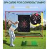 imageBAGAIL Golf Net 10 x 7 ft Heavy Duty Golf Practice Net and TriTurf Mat Portable Golf Net with Carry Bag Golf Training Aid Hitting Driving Chipping Nets for Backyard Outdoor Indoor  G9 Pro