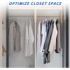 imageHeavy Duty Standard Plastic Hangers 50 Pack with NonSlip Design360Swivel Hook Space Saving Organizer for Bedroom ClosetShirtsPantsStrong Enough for CoatGreyGray