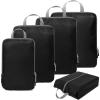 imageBAGAIL 5 Set6 Set Ultralight Compression Packing Cubes Travel Accessories Expandable Packing Organizers5Black