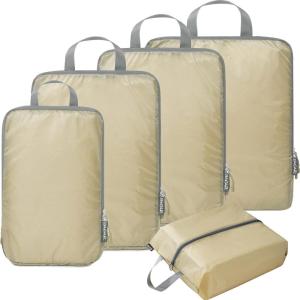imageBAGAIL 5 Set6 Set Ultralight Compression Packing Cubes Travel Accessories Expandable Packing Organizers5Cream