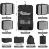 imageBAGAIL 8 Set10 Set Packing Cubes Various Sizes Packing Organizer for Travel Accessories Luggage Carry On Suitcase10Black