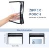 imageBAGAIL Clear Bag Stadium Approved Clear Tote Bag with Inner Pocket Transparent Travel Bag for Sports Event Concert WorkBlack