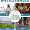imageBAGAIL Clear Bag Stadium Approved Clear Tote Bag with Inner Pocket Transparent Travel Bag for Sports Event Concert WorkDusty Blue