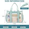 imageBAGAIL Clear Bag Stadium Approved Clear Tote Bag with Inner Pocket Transparent Travel Bag for Sports Event Concert WorkDusty Blue