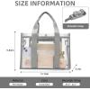 imageBAGAIL Clear Bag Stadium Approved Clear Tote Bag with Inner Pocket Transparent Travel Bag for Sports Event Concert WorkGrey
