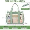 imageBAGAIL Clear Bag Stadium Approved Clear Tote Bag with Inner Pocket Transparent Travel Bag for Sports Event Concert WorkMatcha Green