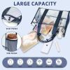 imageBAGAIL Clear Bag Stadium Approved Clear Tote Bag with Inner Pocket Transparent Travel Bag for Sports Event Concert WorkNavy