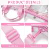 imageBAGAIL Clear Bag Stadium Approved Clear Tote Bag with Inner Pocket Transparent Travel Bag for Sports Event Concert WorkPink