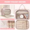 imageBAGAIL Hanging Toiletry Bag for Women Waterresistant Cosmetic Bag Large Capacity Travel Makeup Organizer for FullSized Travel EssentialsStandard BlackPink