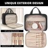 imageBAGAIL Hanging Toiletry Bag for Women Waterresistant Cosmetic Bag Large Capacity Travel Makeup Organizer for FullSized Travel EssentialsStandard BlackBlack