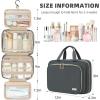 imageBAGAIL Hanging Toiletry Bag for Women Waterresistant Cosmetic Bag Large Capacity Travel Makeup Organizer for FullSized Travel EssentialsStandard BlackGrey