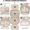imageBAGAIL Hanging Toiletry Bag for Women Waterresistant Cosmetic Bag Large Capacity Travel Makeup Organizer for FullSized Travel EssentialsStandard BlackGrey