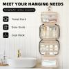imageBAGAIL Hanging Toiletry Bag for Women Waterresistant Cosmetic Bag Large Capacity Travel Makeup Organizer for FullSized Travel EssentialsStandard BlackBlack
