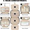 imageBAGAIL Hanging Toiletry Bag for Women Waterresistant Cosmetic Bag Large Capacity Travel Makeup Organizer for FullSized Travel EssentialsStandard BlackBlack