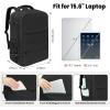imageBAGAIL Travel Laptop Backpack Carry on with USB Port Luggage Bag for HolidayPinkBlack
