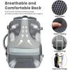 imageBAGAIL Travel Laptop Backpack Carry on with USB Port Luggage Bag for HolidayPinkGrey