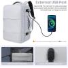 imageBAGAIL Travel Laptop Backpack Carry on with USB Port Luggage Bag for HolidayPinkLight Grey
