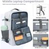 imageBAGAIL Travel Laptop Backpack Carry on with USB Port Luggage Bag for HolidayPinkLight Grey