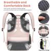 imageBAGAIL Travel Laptop Backpack Carry on with USB Port Luggage Bag for HolidayPinkPink