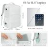 imageBAGAIL Travel Laptop Backpack Carry on with USB Port Luggage Bag for HolidayPinkWhite