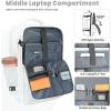 imageBAGAIL Travel Laptop Backpack Carry on with USB Port Luggage Bag for HolidayPinkWhite