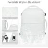 imageBAGAIL Travel Laptop Backpack Carry on with USB Port Luggage Bag for HolidayPinkWhite
