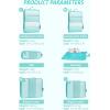 imageBagail Ultralight Packing Cubes 7 Set 3 Compression Packing Cubes 3 Packing Organizers with 1 Shoe BagBlue