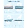 imageBagail Ultralight Packing Cubes 7 Set 3 Compression Packing Cubes 3 Packing Organizers with 1 Shoe BagDusty Blue