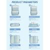 imageBagail Ultralight Packing Cubes 7 Set 3 Compression Packing Cubes 3 Packing Organizers with 1 Shoe BagDusty Blue