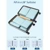 imageBagail Ultralight Packing Cubes 7 Set 3 Compression Packing Cubes 3 Packing Organizers with 1 Shoe BagDusty Blue