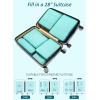 imageBagail Ultralight Packing Cubes 7 Set 3 Compression Packing Cubes 3 Packing Organizers with 1 Shoe BagTeal