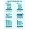 imageBagail Ultralight Packing Cubes 7 Set 3 Compression Packing Cubes 3 Packing Organizers with 1 Shoe BagTeal