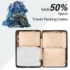 imageBagail Ultralight Packing Cubes 7 Set 3 Compression Packing Cubes 3 Packing Organizers with 1 Shoe BagThe Beige