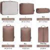 imageBagail Ultralight Packing Cubes 7 Set 3 Compression Packing Cubes 3 Packing Organizers with 1 Shoe BagThe Brown