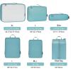 imageBagail Ultralight Packing Cubes 7 Set 3 Compression Packing Cubes 3 Packing Organizers with 1 Shoe BagThe Dusty Blue
