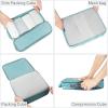 imageBagail Ultralight Packing Cubes 7 Set 3 Compression Packing Cubes 3 Packing Organizers with 1 Shoe BagThe Dusty Blue