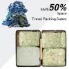 imageBagail Ultralight Packing Cubes 7 Set 3 Compression Packing Cubes 3 Packing Organizers with 1 Shoe BagThe Flower