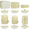 imageBagail Ultralight Packing Cubes 7 Set 3 Compression Packing Cubes 3 Packing Organizers with 1 Shoe BagThe Flower