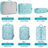 imageBagail Ultralight Packing Cubes 7 Set 3 Compression Packing Cubes 3 Packing Organizers with 1 Shoe BagThe Leaf