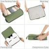 imageBagail Ultralight Packing Cubes 7 Set 3 Compression Packing Cubes 3 Packing Organizers with 1 Shoe BagThe Matcha